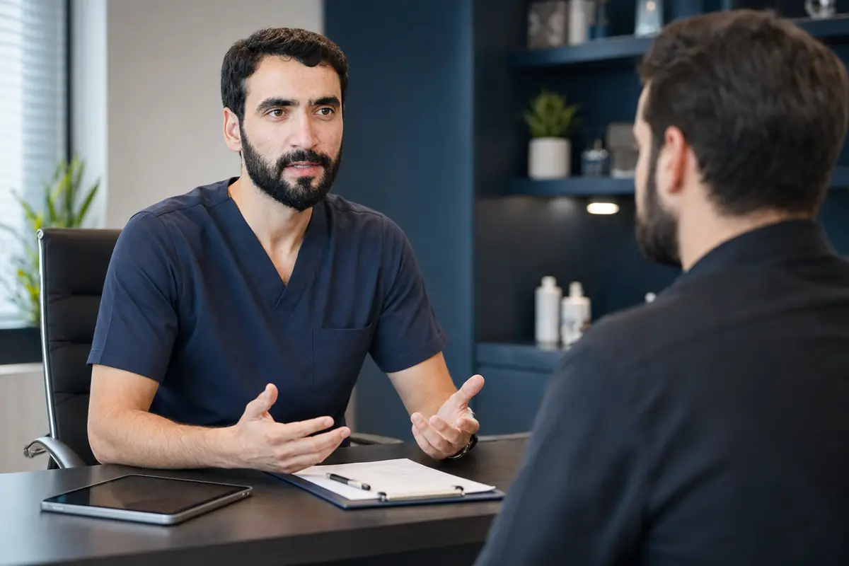 Detailed hair transplant consultation assessment
